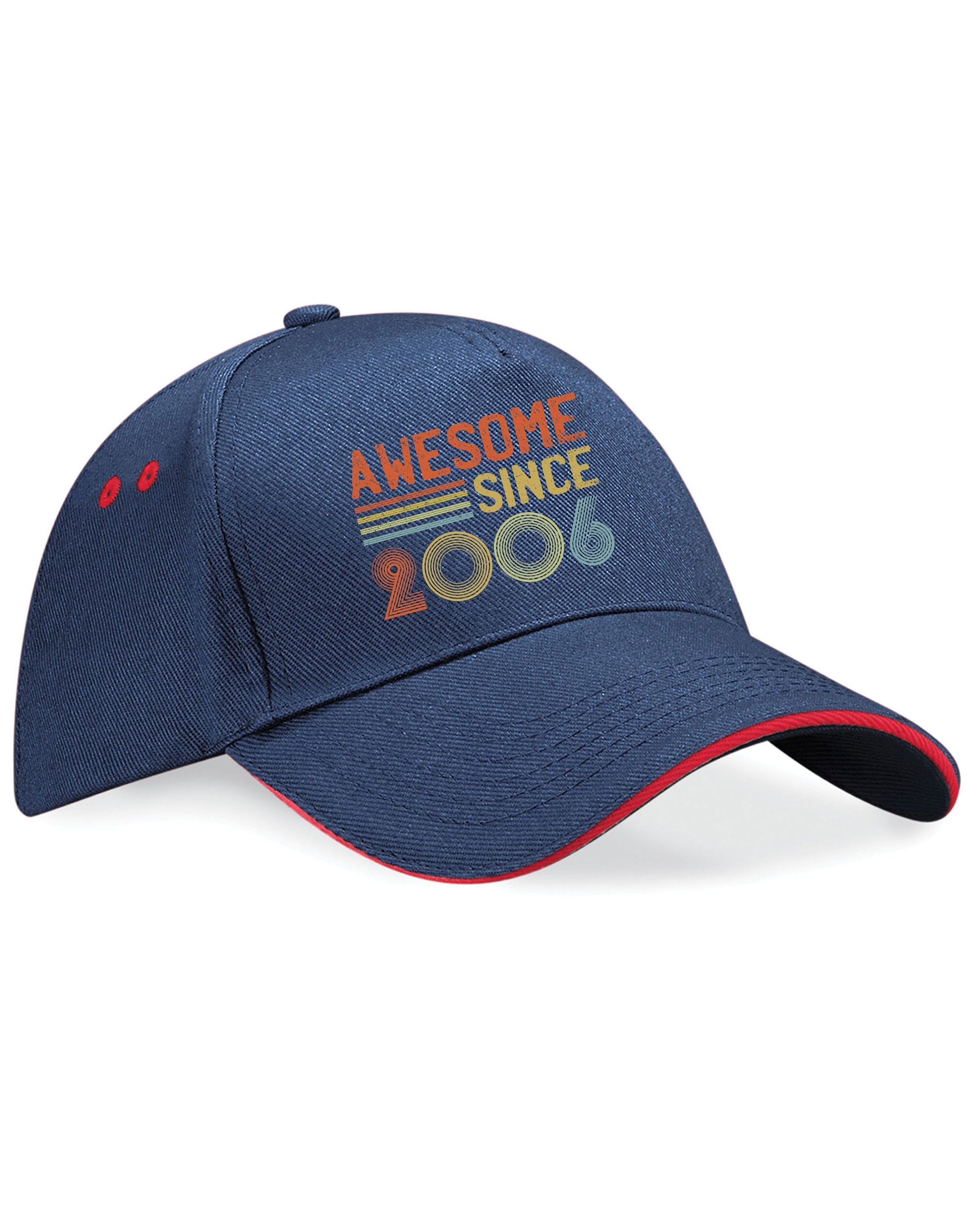 18th Birthday Hat 18 Years Old Born In 2006 Gifts 5 Panel Cotton Cap Sandwich Peak Awesome Since 2006 1 Graphic Tee – Cozy Vibes · Perfect For Daily Wear