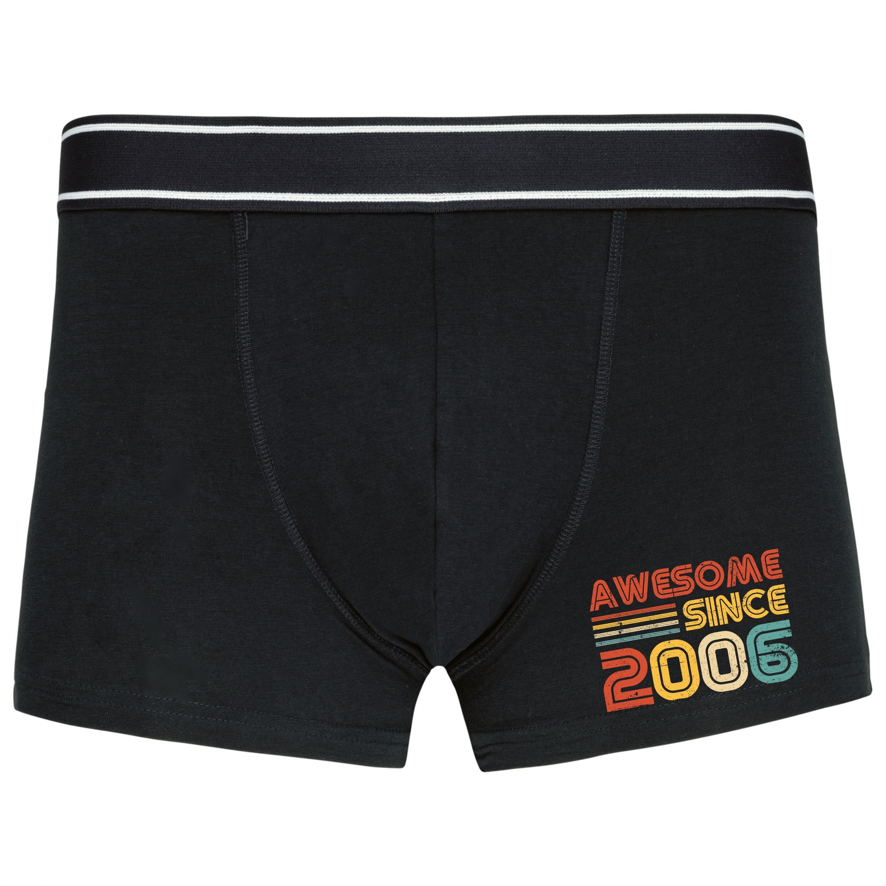 18th Birthday Gifts Mens Boxer Shorts 18 Years Old Born In 2006 Mens Underwear Men Briefs Awesome Since 2 Graphic Tee – Everyday Comfort · Top Pick For Any Outfit