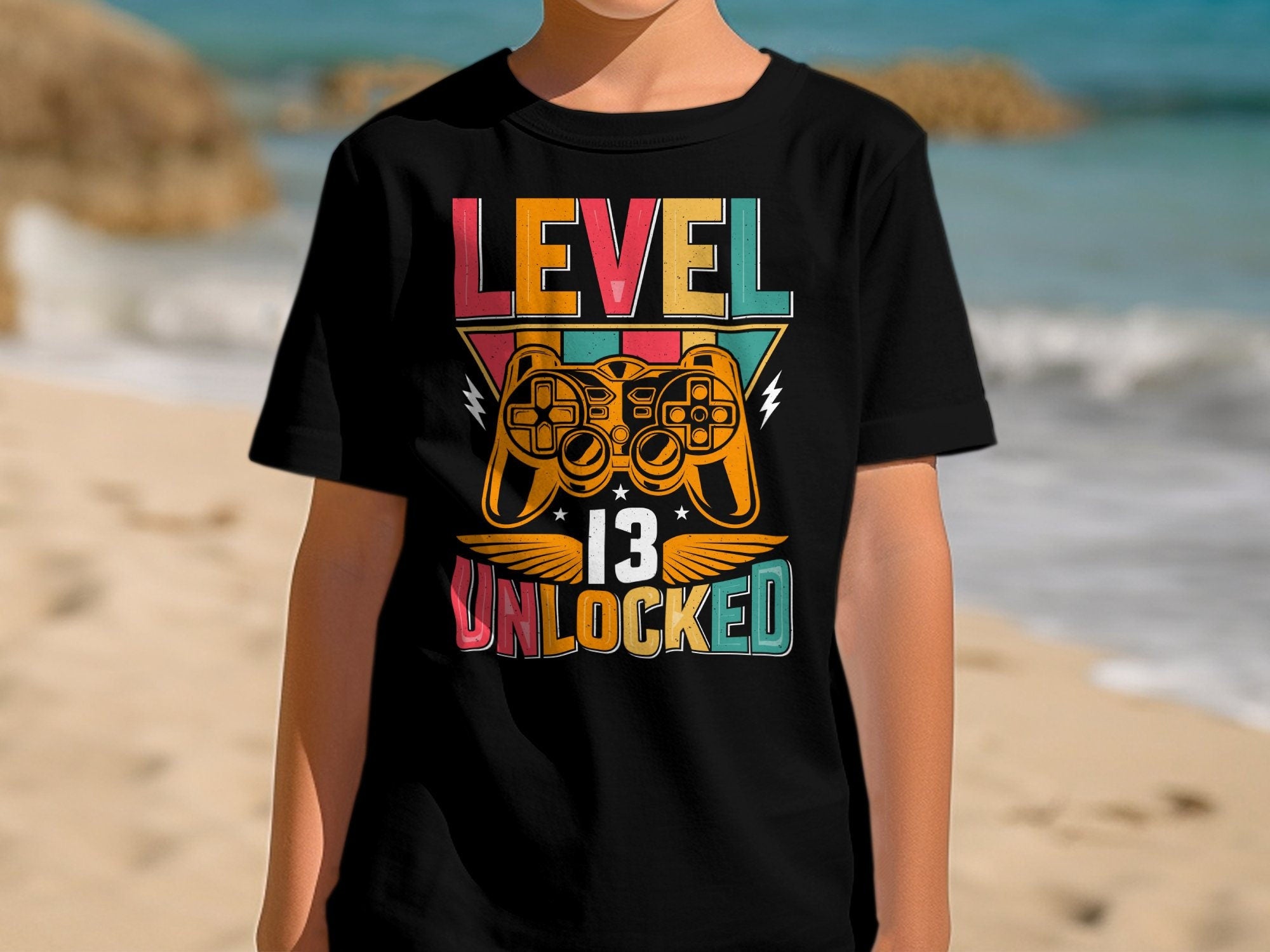 13th Birthday Kids Gaming Level Unlocked TShirt Hoodie Sweatshirt for Age 13 Years Old Colorful Retro Gamer Apparel Hoodie – Soft Feel · Must-Have Style