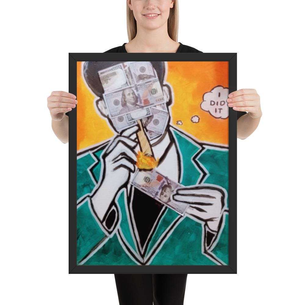 18x24 Successful Painting Success Money Painting Successful Business Man Painting Richie Rich Painting Monopoly Man Art Scrooge Mc Duck Graphic Tee – Cozy Vibes · Must-Have Style