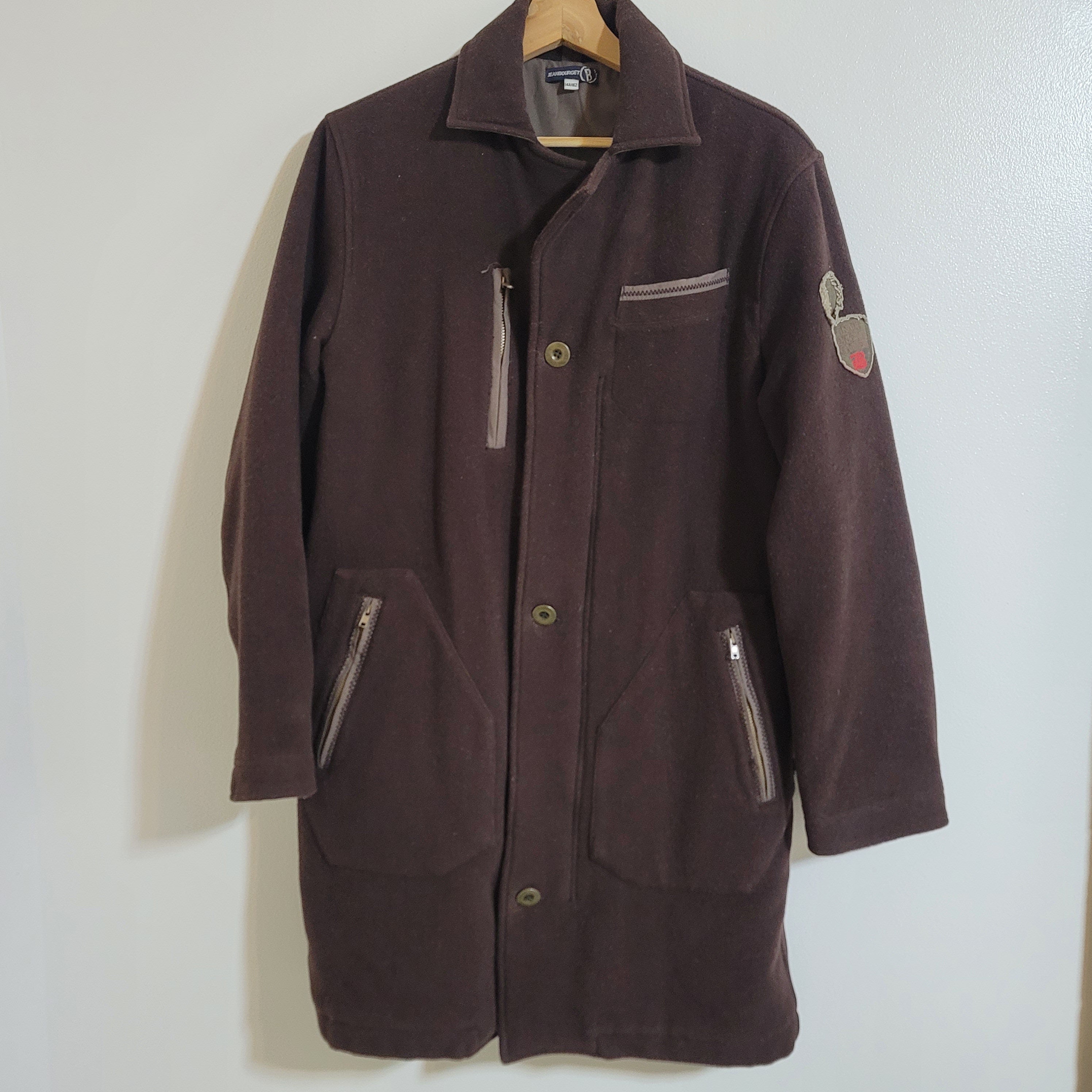 1940s Military Army Coat Jacket Long Wool Blend Brown Jean Bourget Chest 38 France WW2 Graphic Tee – Cozy Vibes · Top Pick For Any Outfit