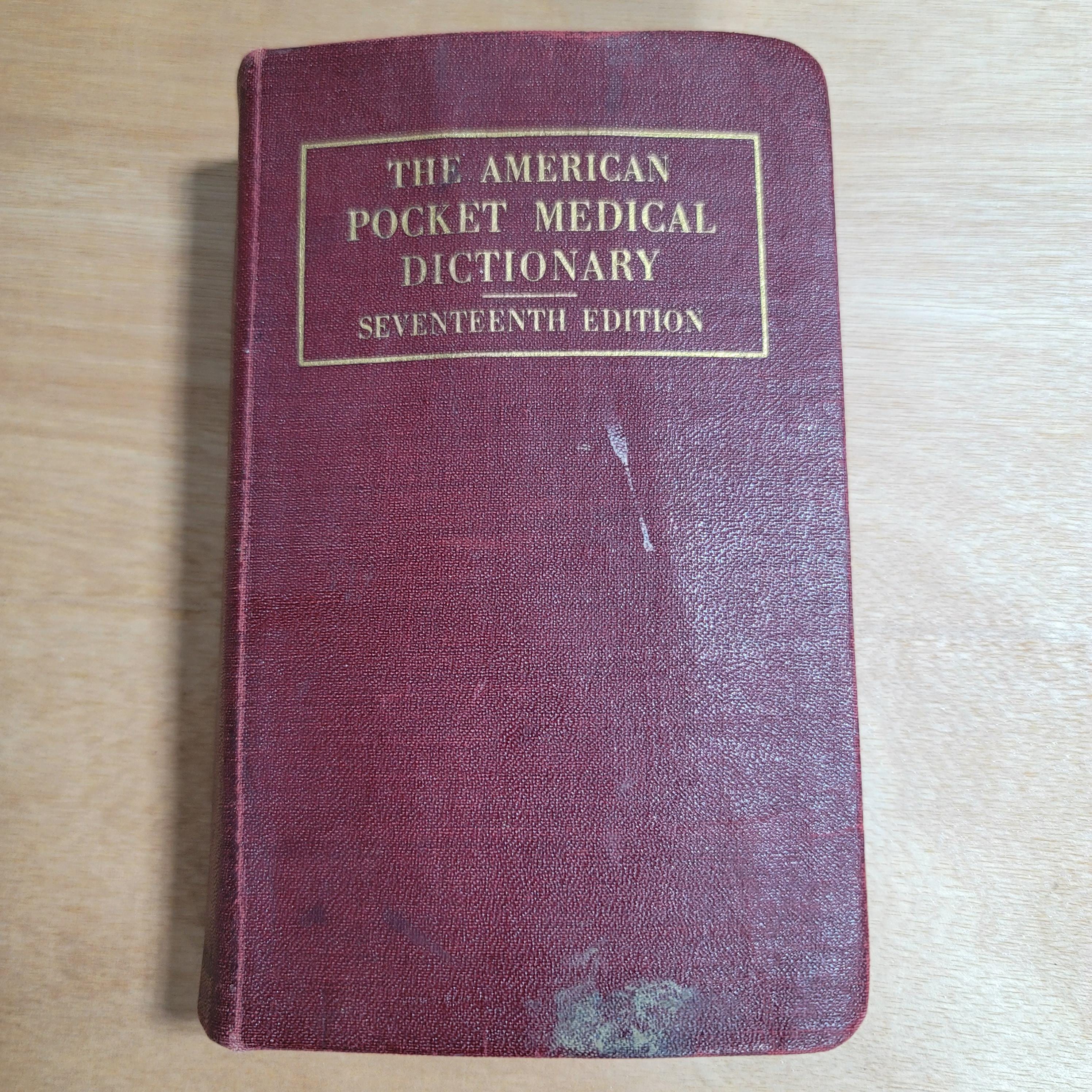 1942 American Pocket Medical Dictionary Seventeeth Edition Made in USA Graphic Tee – Premium Graphic · Must-Have Style