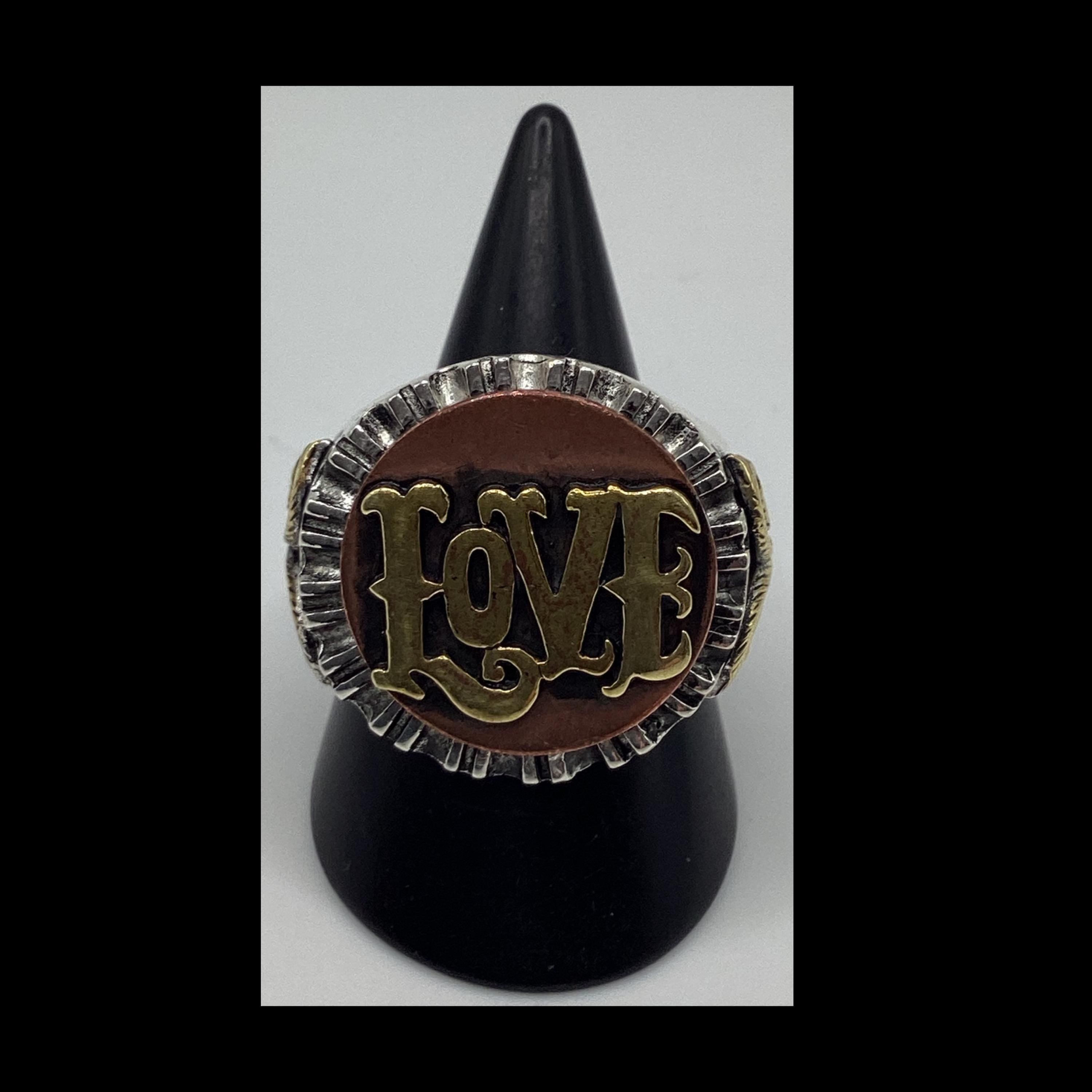 196039s7039s vintage inspired Mexican biker novelty round shape quotLOVEquot ring by SWS of London Jewelry Graphic Tee – Easygoing Wear · Must-Have Style