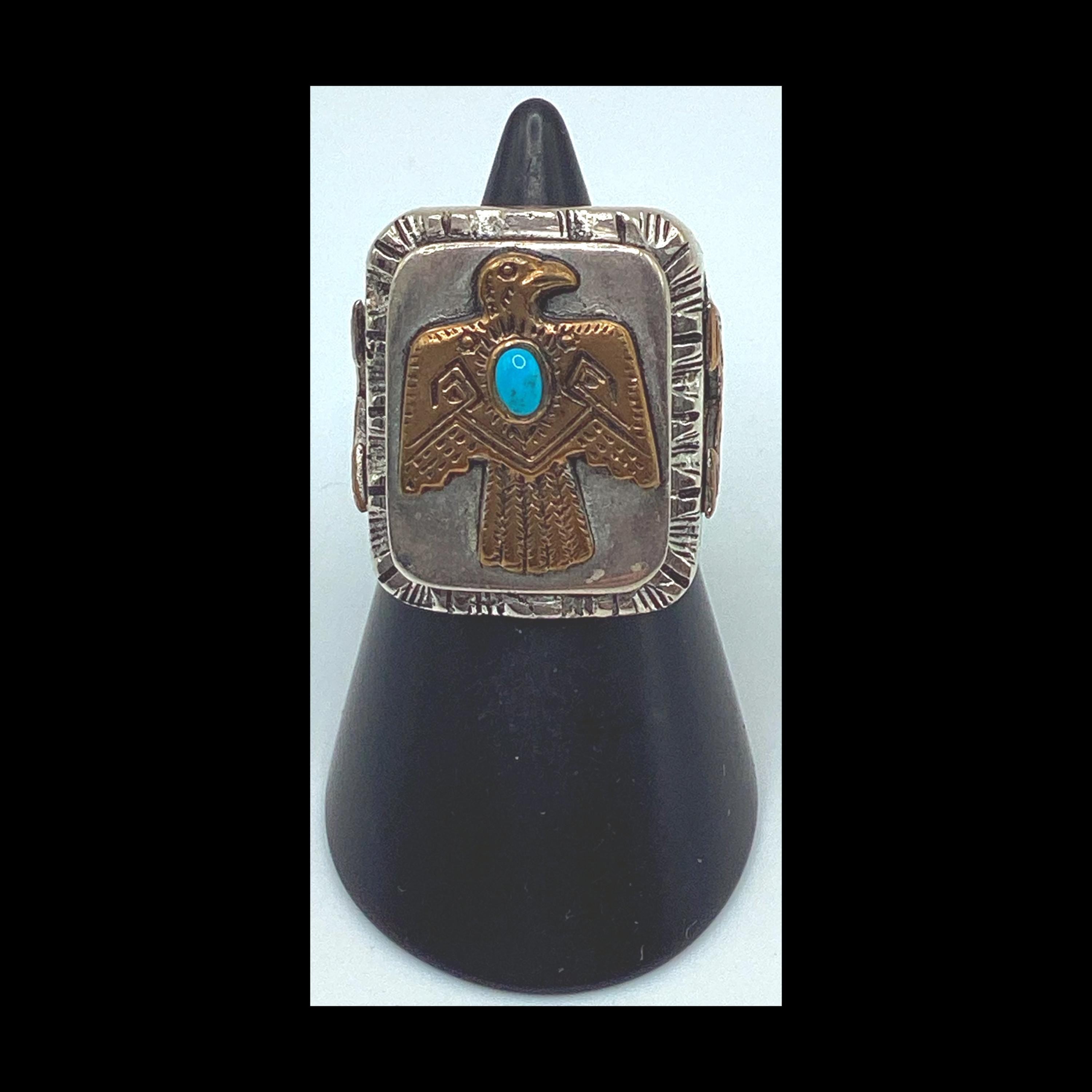 194039s5039s vintage inspired Mexican biker novelty silver cooper and turquoise Native American quotThunderbirdquot ring by SWS of London Jewelry Graphic Tee – Cozy Vibes · Great Gift For Fans