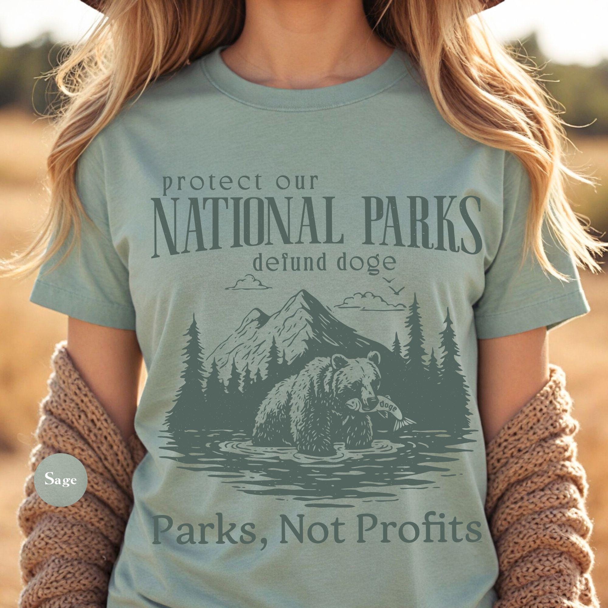Protect Our National Parks Tee Shirt Retro Vintage Support National Parks Graphic Shirt Defund Doge Shirt Parks Not Profit Shirt Graphic Tee – Cozy Vibes · Top Pick For Any Outfit