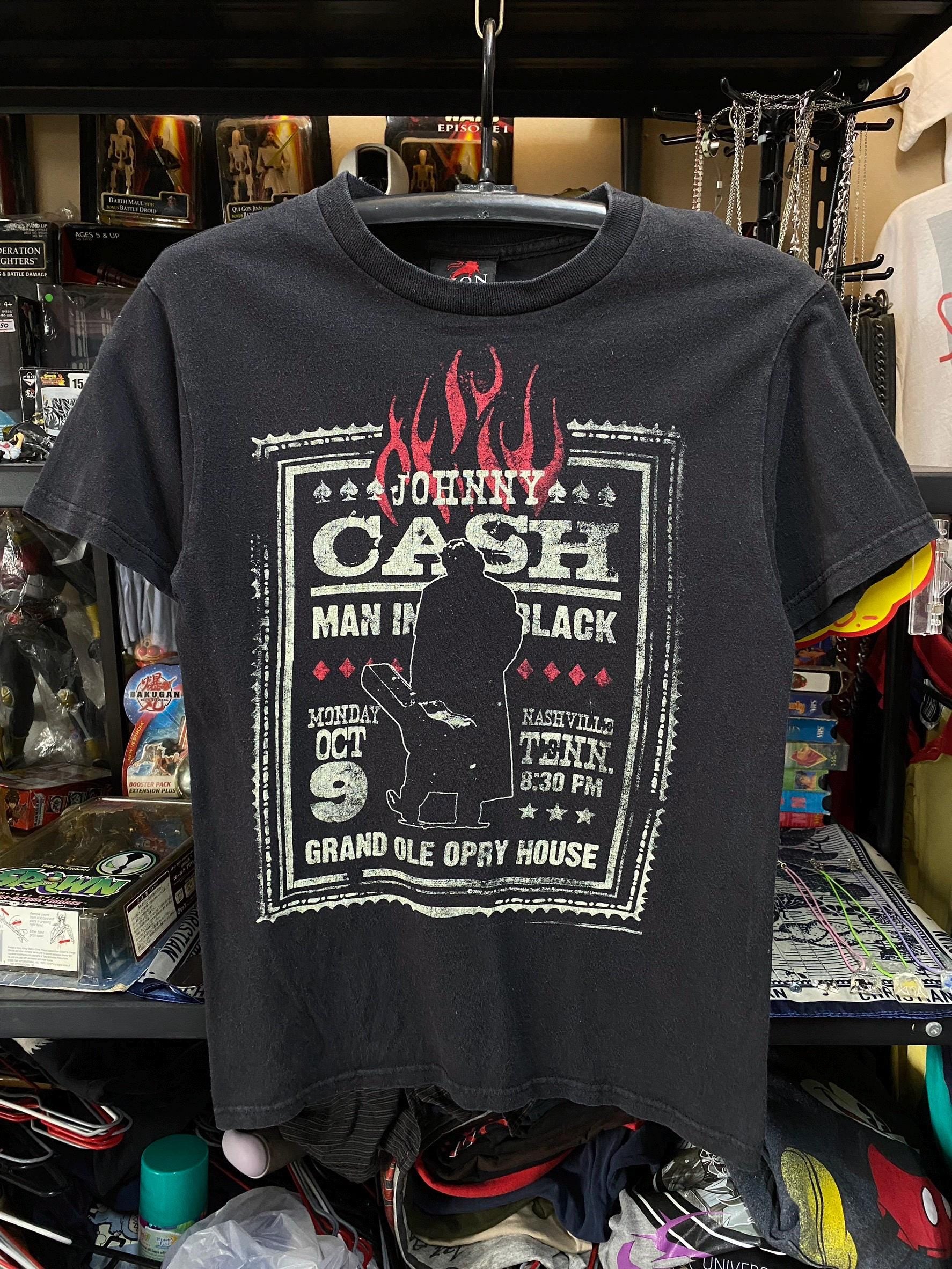 00s Johnny Cash T Shirt S Zion Rootswear Nashville Music Country rockabilly rock and roll folk gospel blues Band tee Graphic Tee – Bold Style · High-Quality Print