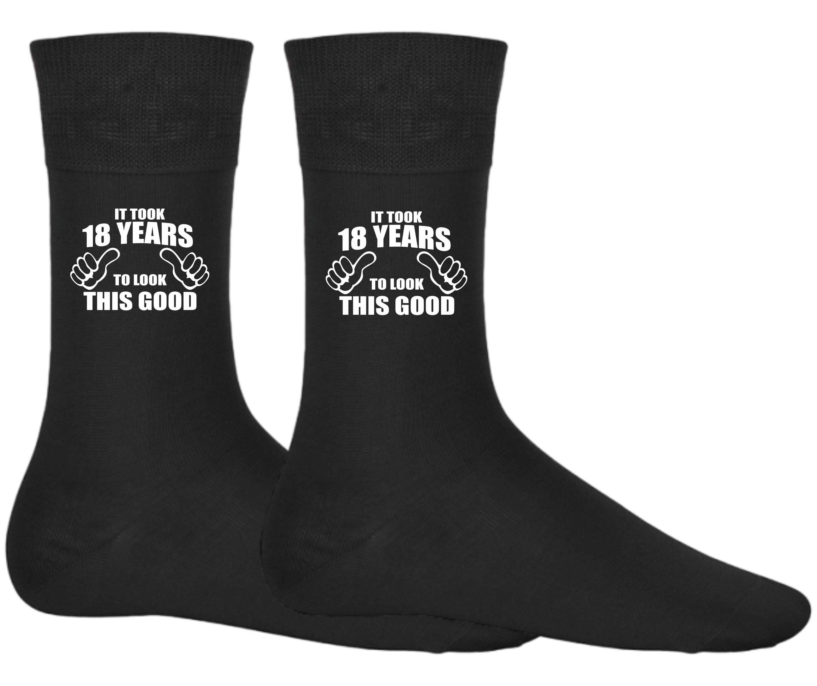 18th Birthday Socks 18 Years Old Born 2007 Funny Socks For Men Women Birthday Gift Socks Fun Birthday Socks Eighteen Year Old Graphic Tee – Cozy Vibes · Trending Graphic Apparel
