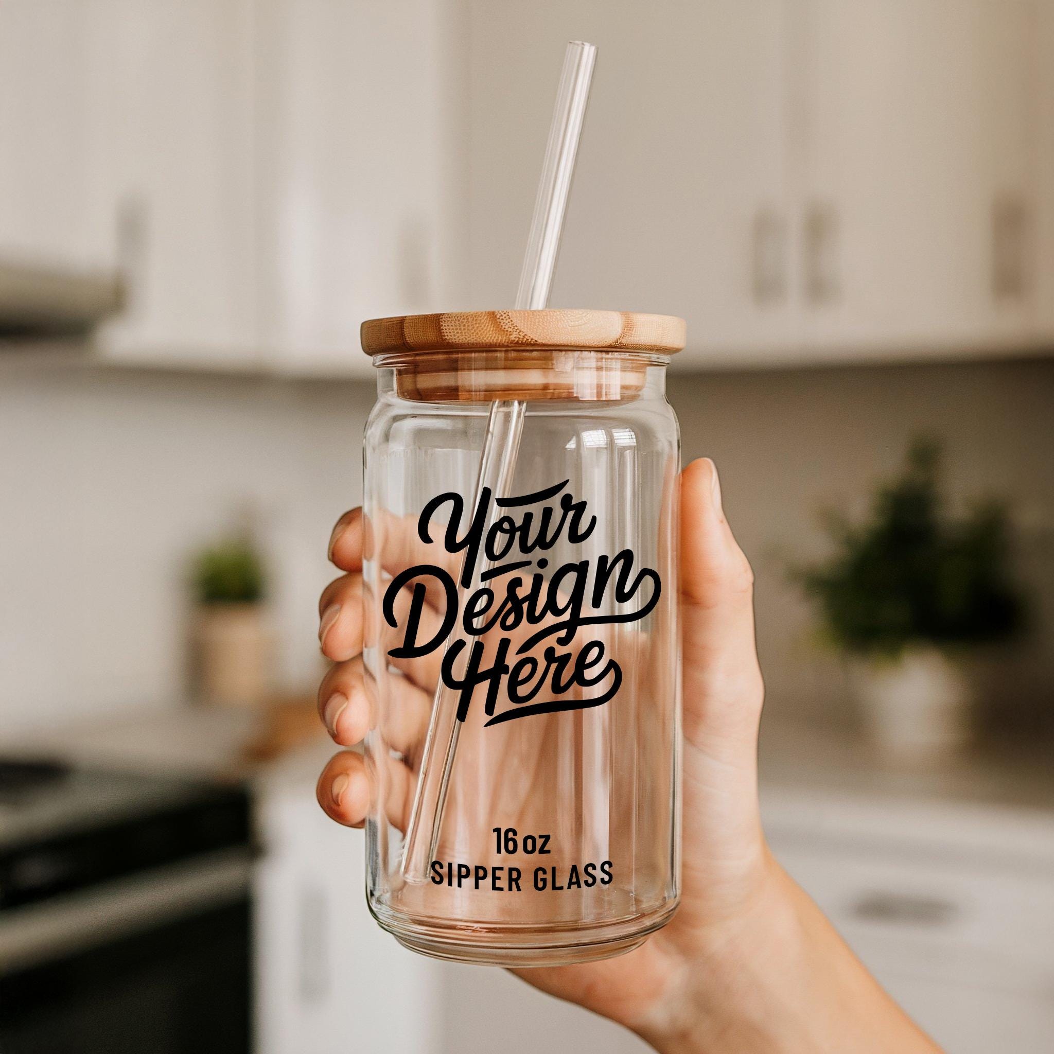 16oz Sipper Glass Can Mockup 16oz Glass Beer Can Mockup Printify POD 16 oz Libbey Sipper Glass Tumbler Can Template Best 16oz Glass Mockup Graphic Tee – Easygoing Wear · High-Quality Print