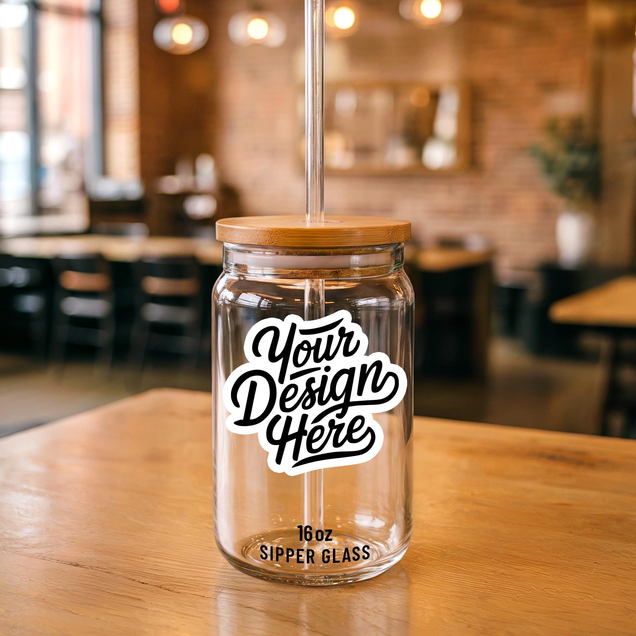 16oz Sipper Glass Can Mockup 16oz Glass Beer Can Mockup Printify POD 16 oz Libbey Sipper Glass Tumbler Can Template Glass Cafe Mockup Graphic Tee – Fan Favorite · Must-Have Style