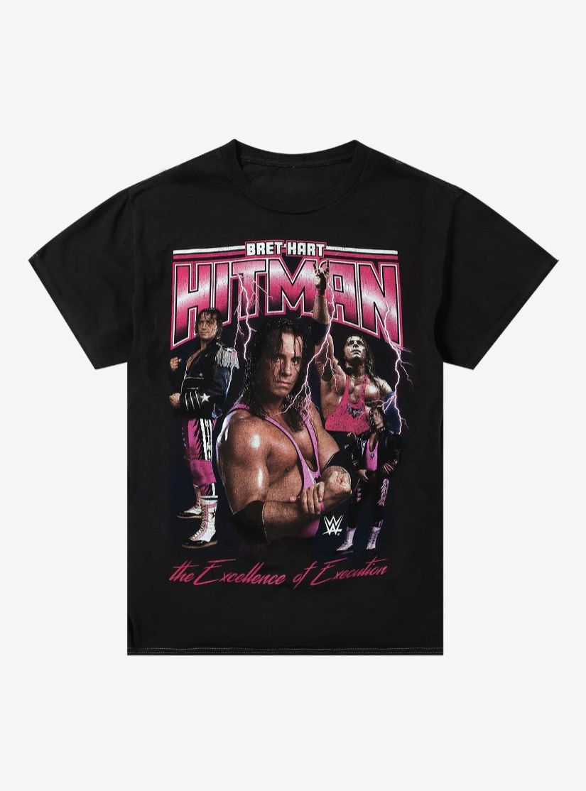 WWE Bret Hart Hitman Collage TShirt Graphic Tee | Graphic Tee | Unisex Shirt | High-Quality Print