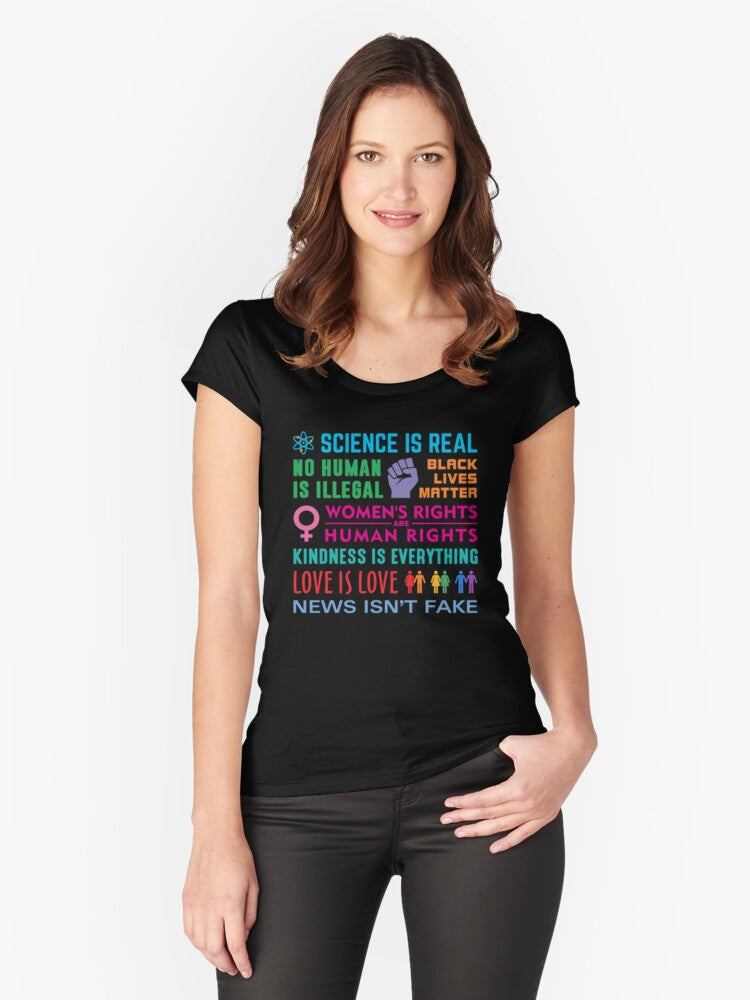 Anti Trump Resist Slogans Fitted Scoop T Shirt T Shirt Gift Ready