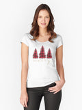 Tree Merry Christmas Fitted Scoop T-Shirt | Premium Unisex T-Shirt, Trending Graphic Tee