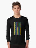 American Flag Mardi Gras Mardi Gras Crawfish Outfit Long Sleeve T Shirt T Shirt Gift Ready