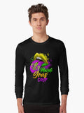 Mardi Gras Drip Mardi Gras Long Sleeve T Shirt T Shirt Everyday Wear