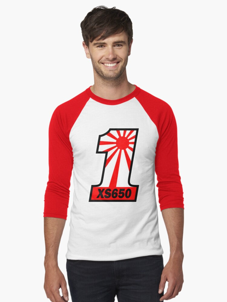 Kamikaze Yamaha XS650 Baseball Sleeve T-Shirt | Graphic T-Shirt for Unisex