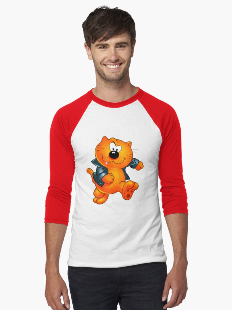 Heathcliff Baseball Sleeve T-Shirt | Graphic T-Shirt for Unisex