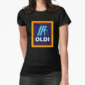 Oldi design logo funny birthday gift, mother's day, father day, Christmas gift Fitted T-Shirt for Sale by julexy