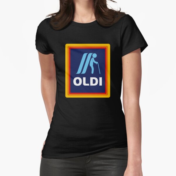 Oldi design logo funny birthday gift, mother's day, father day, Christmas gift Fitted T-Shirt for Sale by julexy