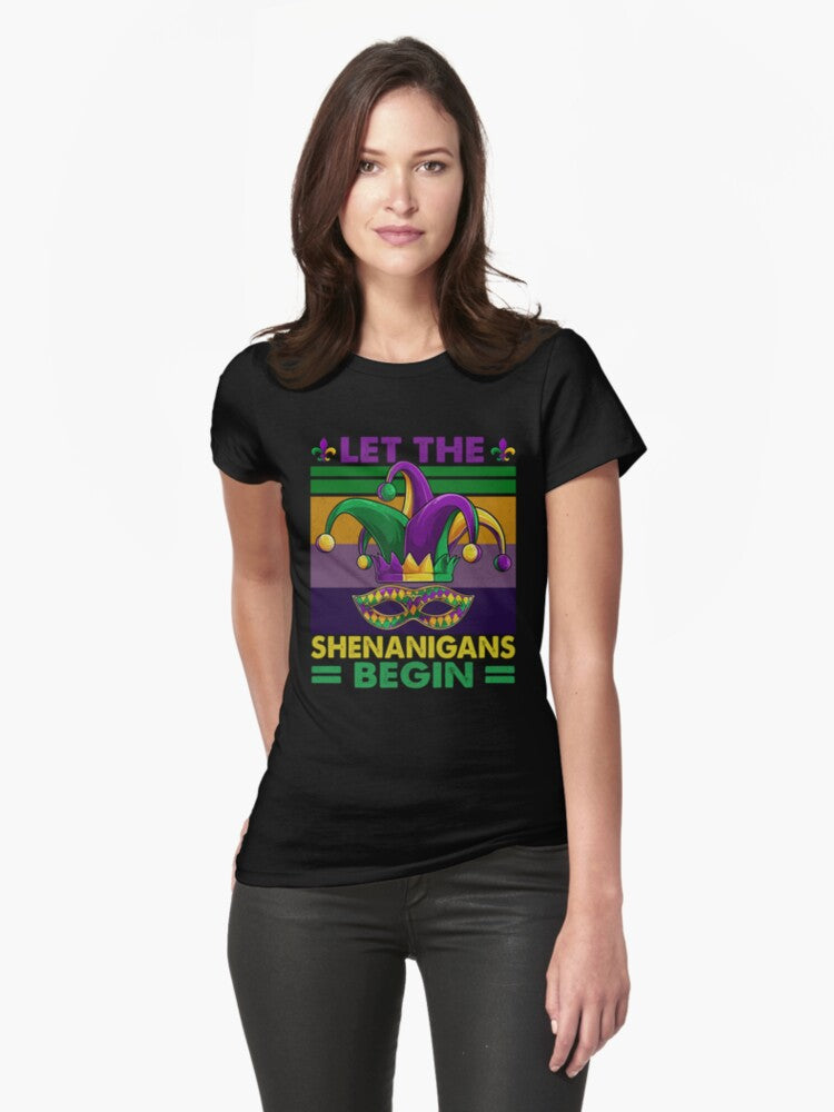 Mardi Gras 2022 Let The Shenanigans Begin Fitted T Shirt T Shirt Limited Vibe