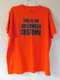 Halloween T Shirt 3xl 54 56 Mens Orange This Is My Halloween Costume