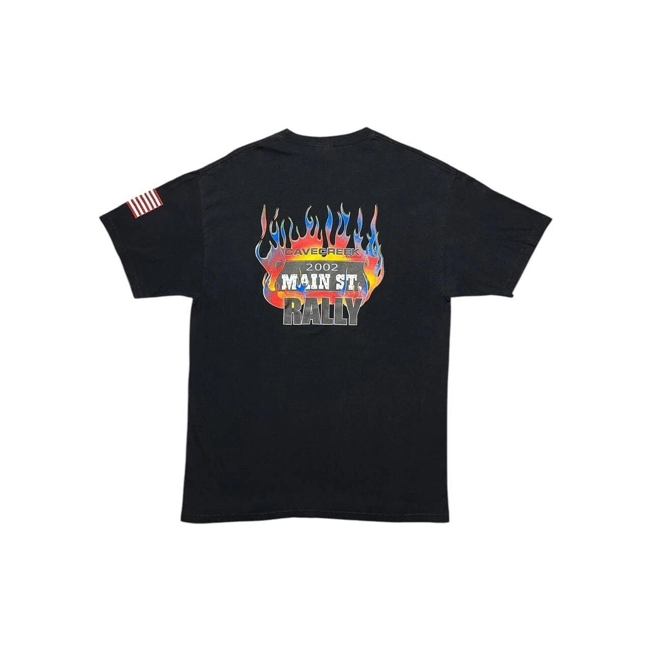 Y2K Motorcycle Flames Main Street Rally T-Shirt