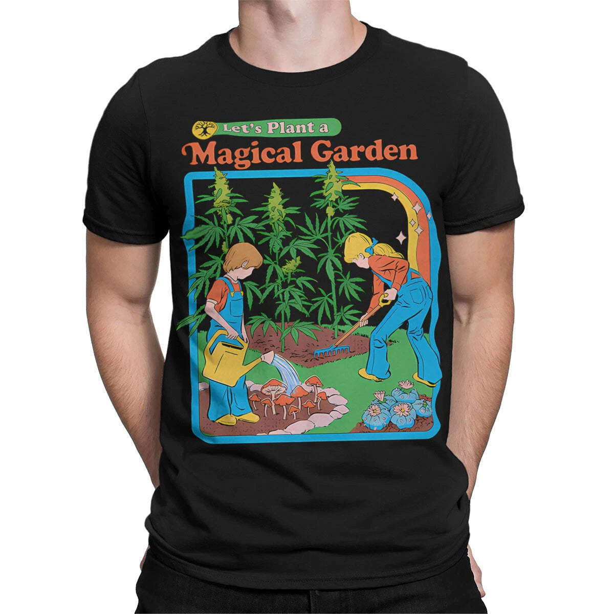 Magical Garden 90s Fantasy Themed T Shirt For Nature Enthusiasts #sr#t433