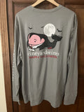Nwt Men's Vineyard Vines Halloween Vampire Whale Long Sleeve Pocket Tee Sz L