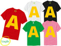 Letter A Funny Group Matching Halloween Christmas Thanksgiving Costume T-shirt