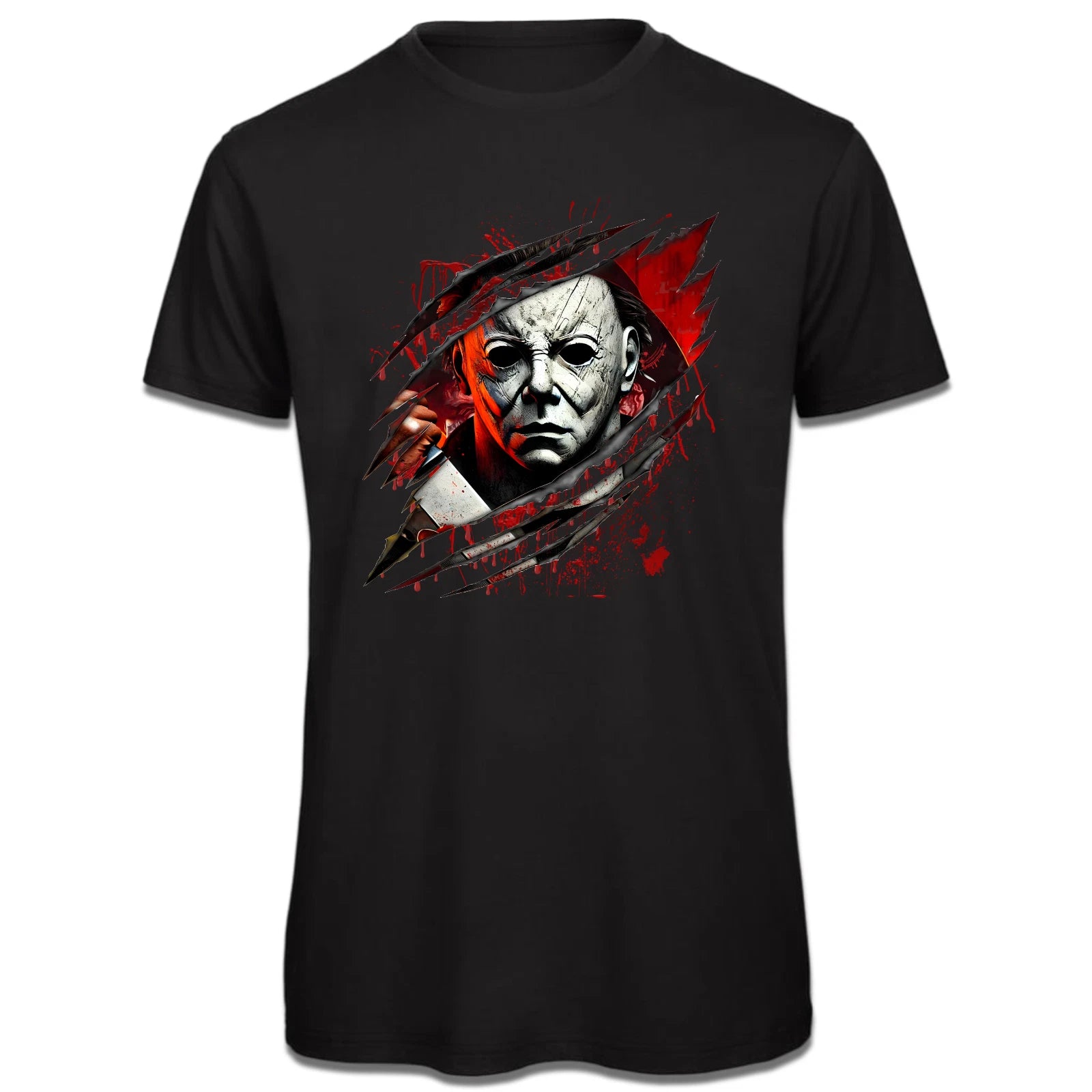 Michael Myers Horror T-shirt - Black/charcoal Halloween Unisex Tee