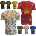Men‚Äôs Leaf T Shirts Weed Cannabis Top Urban Hip Hop Shirt Tee Marijuana Ganja