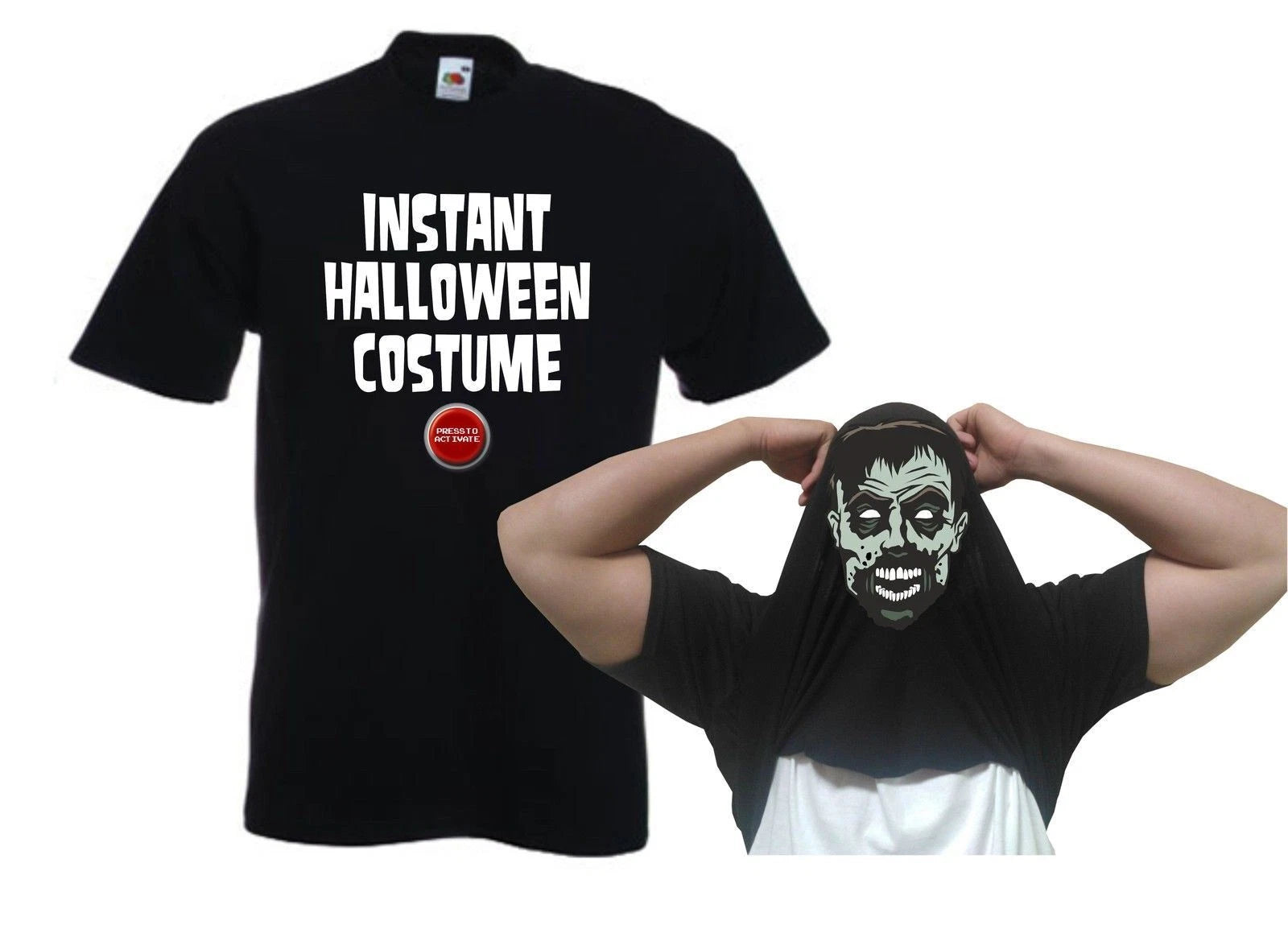 Instant Halloween Costume Zombie Flip Men's T-shirt - Funny Fancy Dress T Shirt