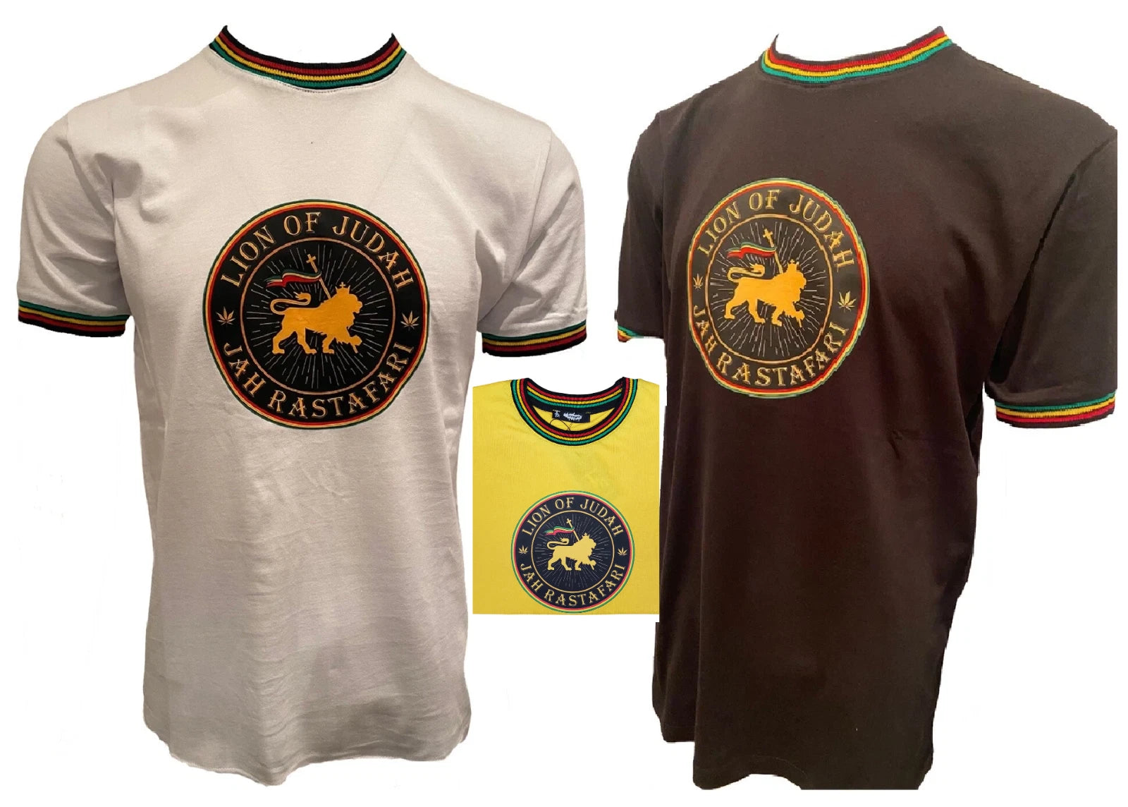 Mens Rasta Lion Of Judah T Shirt Jah Rastafari Jamaican Print Tee Classic Top