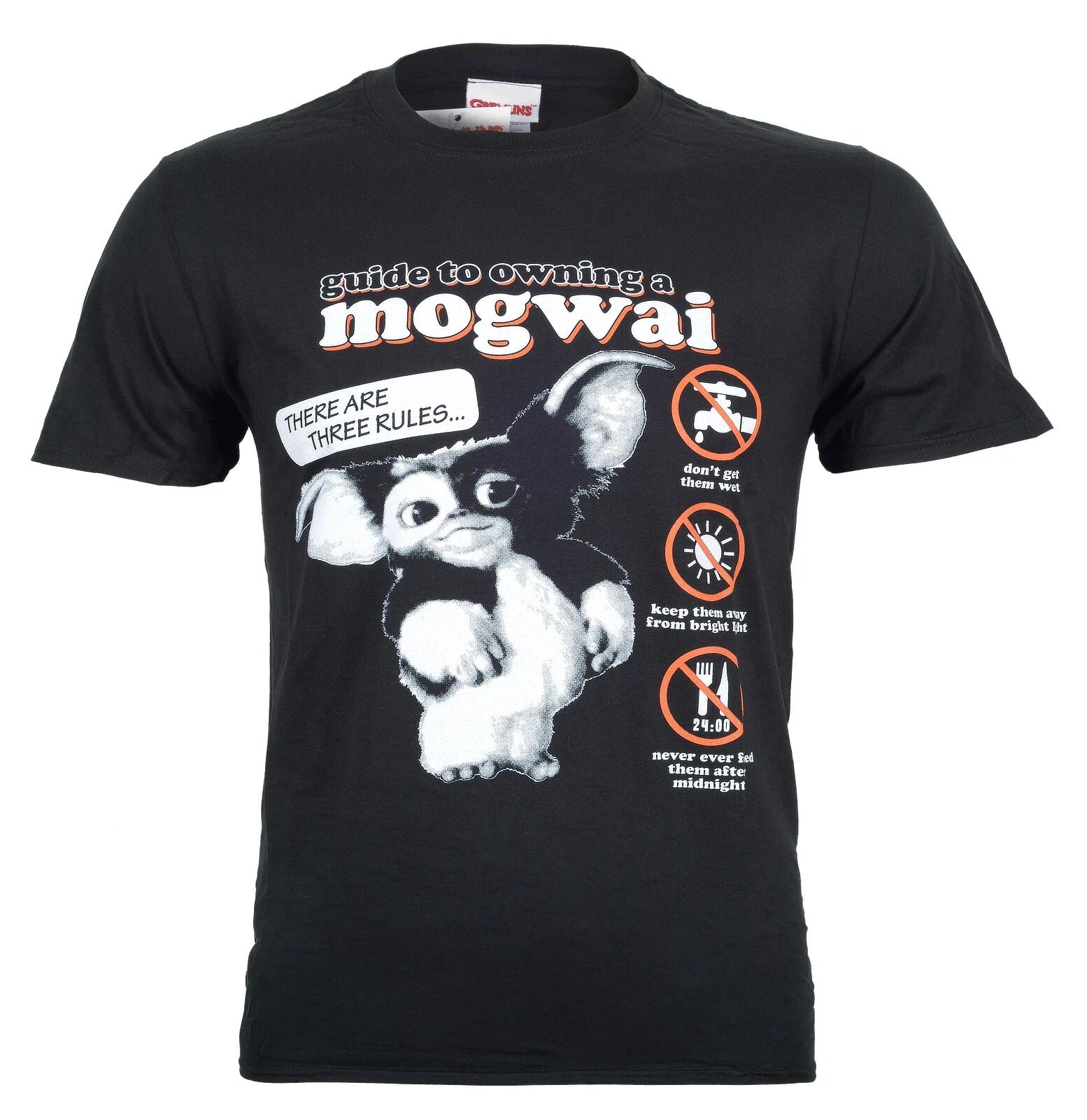 Official Gremlins T Shirt Mogwai Care Guide Retro Movie Comedy Horror New M L Xl