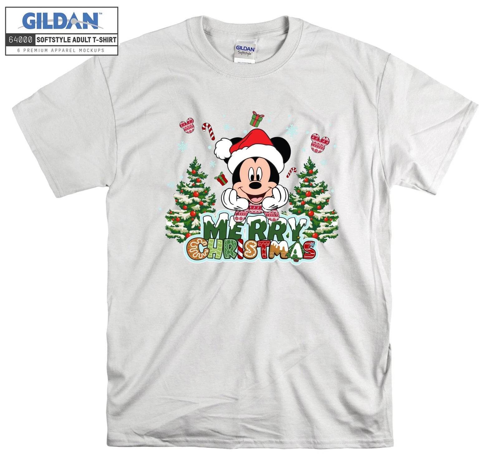Mickey Mouse Merry Christmas T-shirt Gift Hoodie Tshirt Men Women Unisex E118