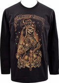 Mens Long Sleeve Tshirt Muerte Eterno Horror Day Of The Dead Mexican Skull S-5xl