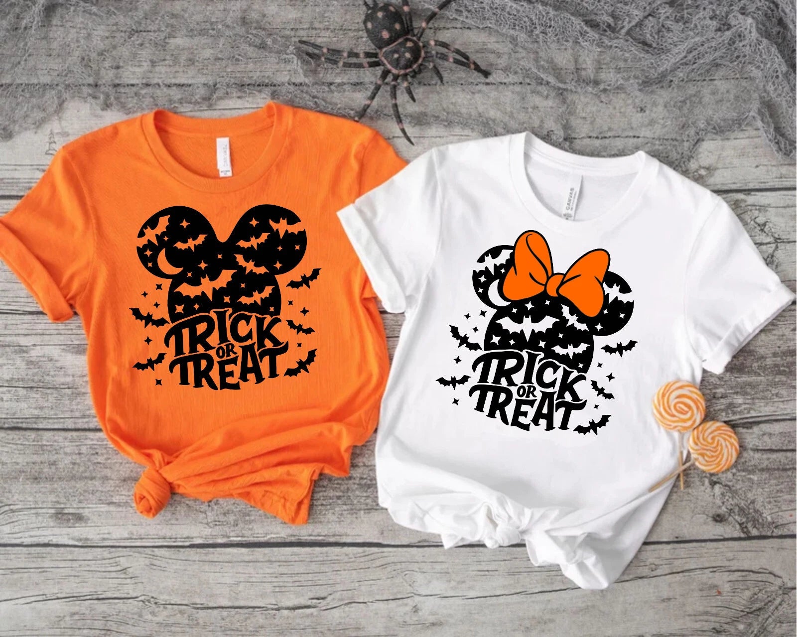 Mickey And Minnie Halloween T-shirt, Disney Halloween Couple Trick Or Treat Tee