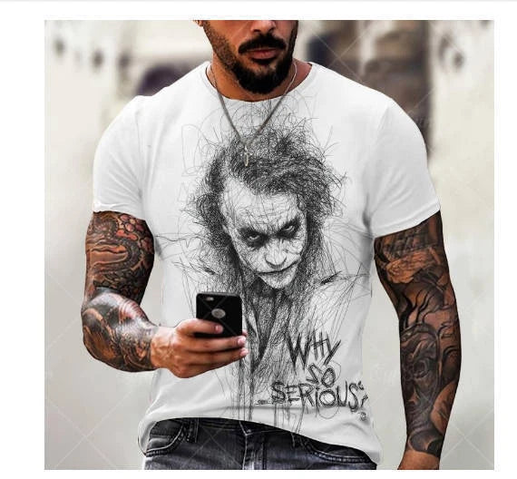 New Halloween Joker Joaquin Phoenix T Shirt Movie Jack Mark Jokers 3d Tee