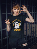 Halloween T-shirt I'm Just Here For The Boos Funny Ghost Beer Tee Party Gift Top