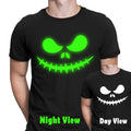Halloween T-shirt Glow In The Dark Pumpkin Face Scary Spooky Mens T Shirts #hd