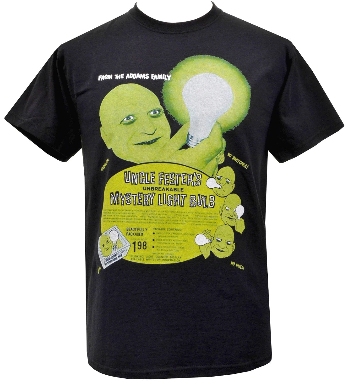 Mens Horror T-shirt Uncle Fester Addams Family Classic Gothic Halloween S-5xl