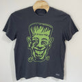 Life Is Good Men's Gray Frankenstein Halloween Crusher T-shirt Large