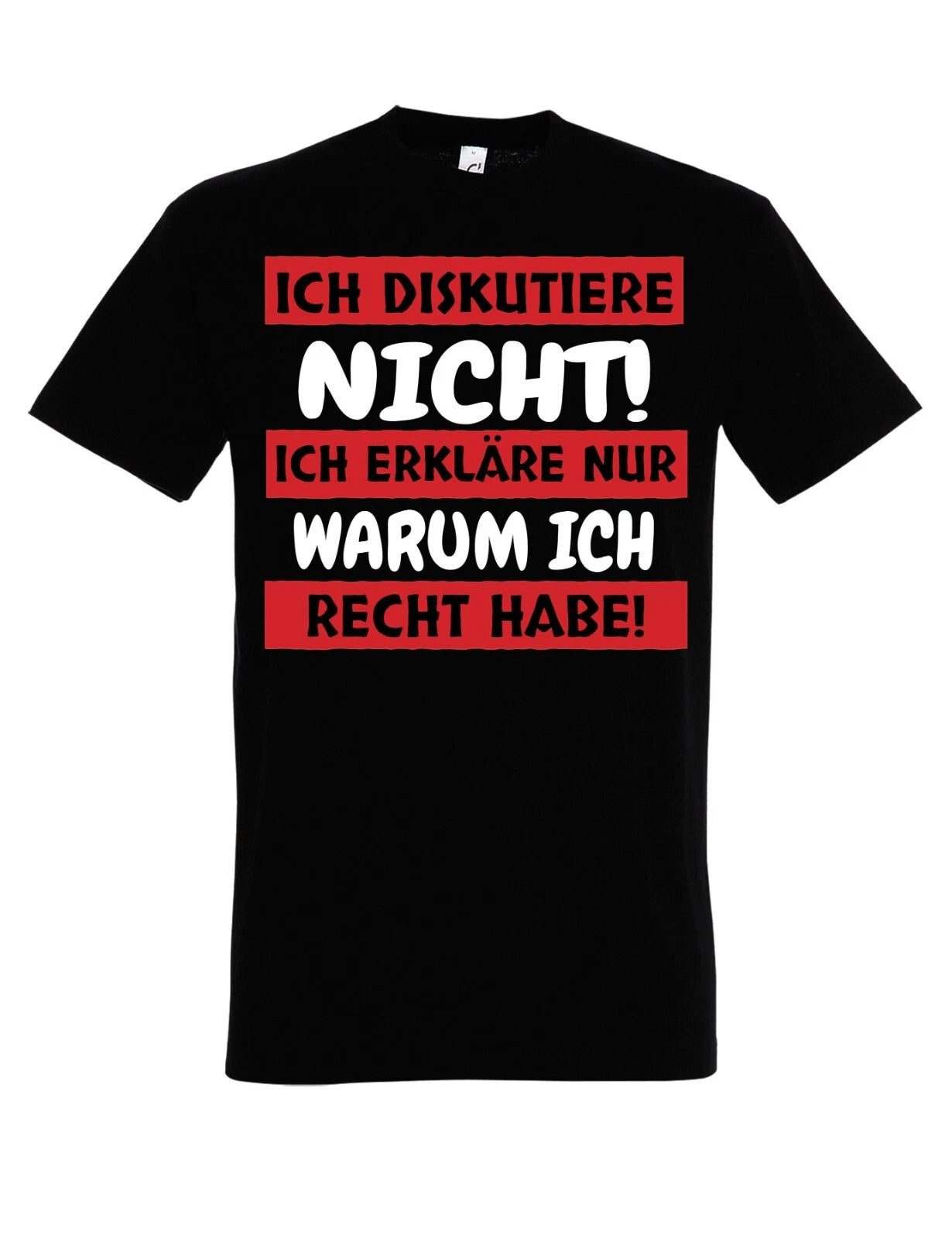 Herren T-shirt Ich Diskutiere Nicht Lustig Statement M√§nner Geschenk Fun-print