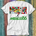 Mexico 86 World Cup Soccer 80s 90s Football Flag Argentina T Shirt Top Tee 501
