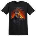 Michael Myers Burned Mask Horror T-shirt | Halloween Tee | Pixelated Design