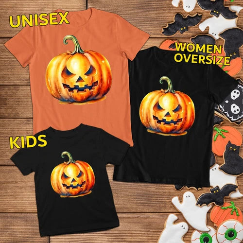 Halloween T-shirt Pumpkin T-shirt Unisex Shirt Men Women Costume Present #h11