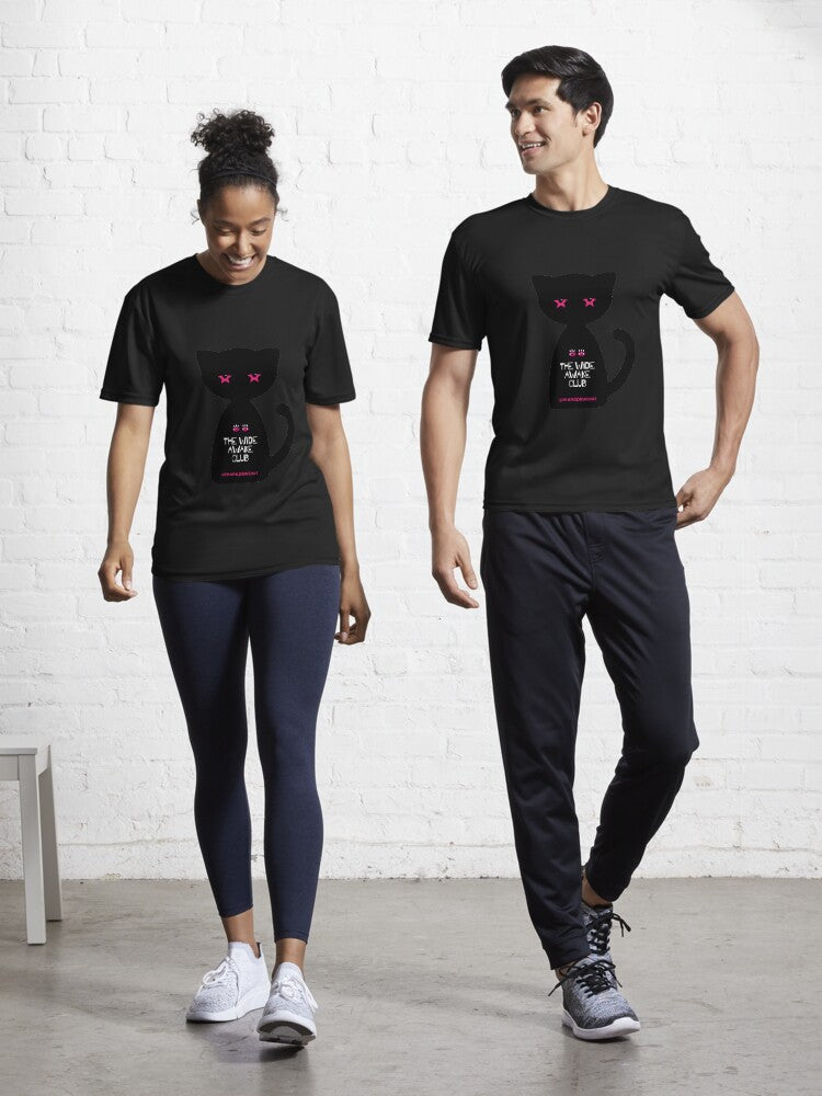 Menopaws Cat Wide Awake Club Active T Shirt