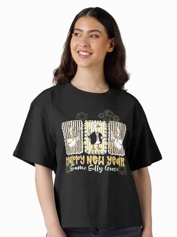 New Year Same Silly Goose Boxy T-Shirt | Premium Unisex T-Shirt, Trending Graphic Tee
