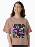 Holographic flowers Boxy T-Shirt | Graphic T-Shirt for Unisex
