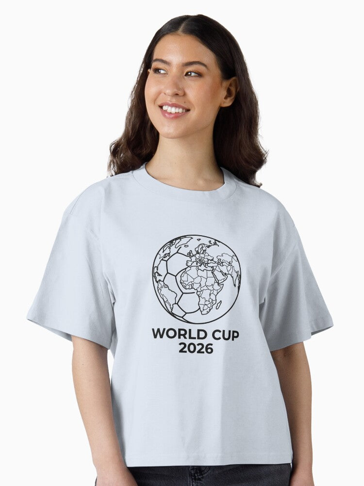 Minimal world ball â€“ World Cup 2026 Boxy T-Shirt