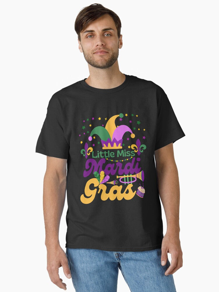 Little Miss Mardi Gras Cool Design For Mardi Gras Carnival Classic T Shirt T Shirt Premium Print